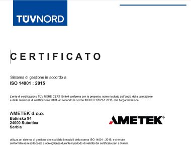 certificate italian UM